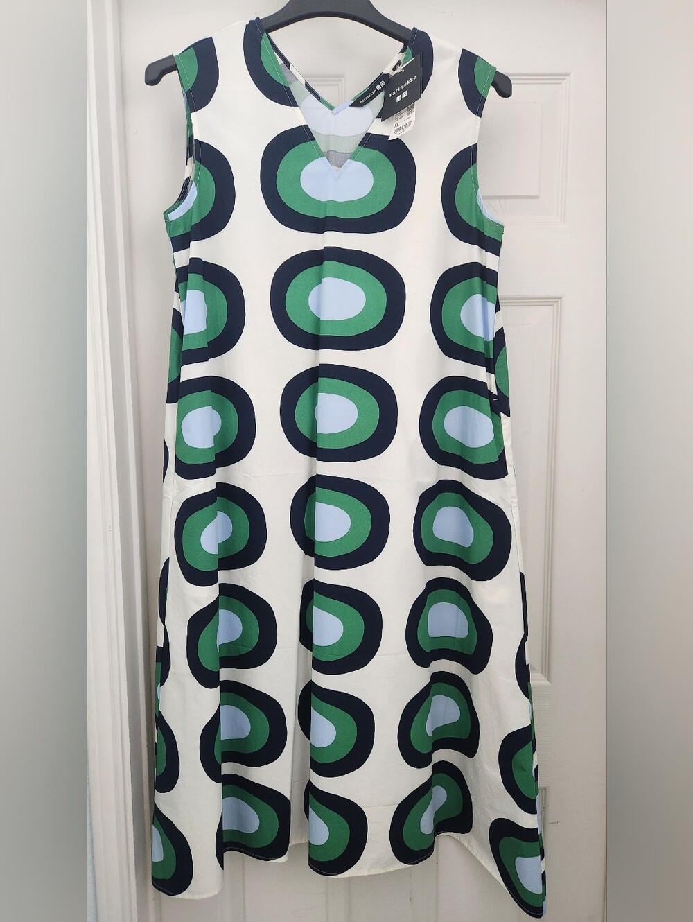 Marimekko x UNIQLO V-Neck Flared Dress, Japanese XL/American L, New With Tags